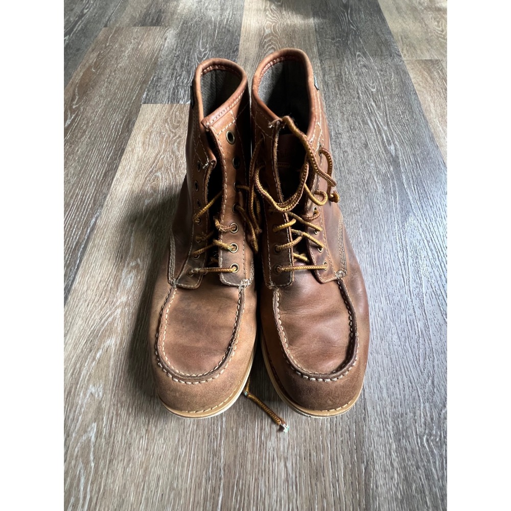 Eastland Lumber Up Boots Mens 11.5D Tan Leather‎ Moc Toe Lace Up 7241-07